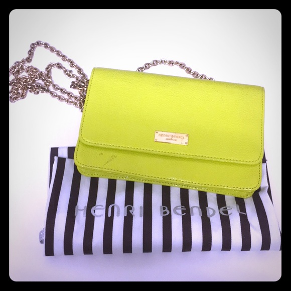 henri bendel Handbags - Henri Bendel Yellow Leather WOC Crossbody Bag